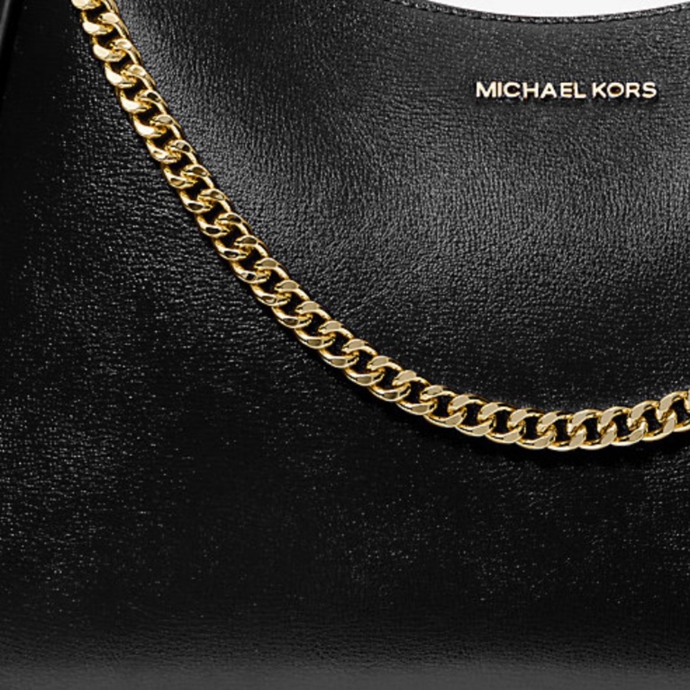 Michael Kors Wilma Large Black Leather Shoulder Bag - Picture 4 of 5